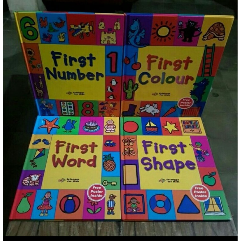 001010059 - BUKU ORIGINAL HARDCOVER MY 1ST FIRST COLOURS BOOK/ MY FIRST NUMBER BOOK /MY FIRST SHAPE 