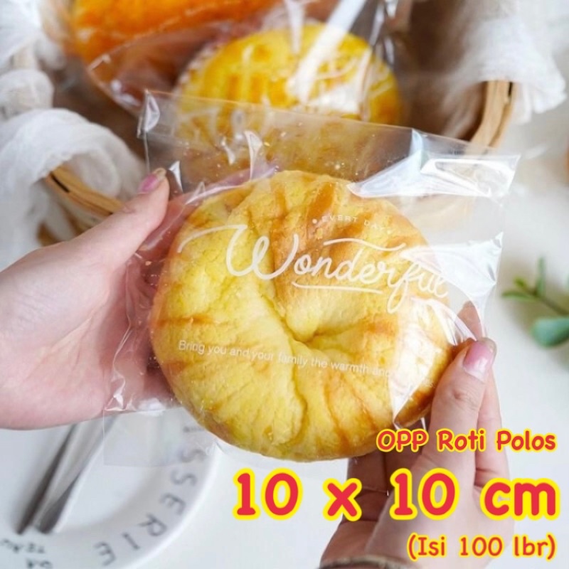 

Plastik Kaca OPP Roti Biskuit Cookies 10x10 Bening Polos
