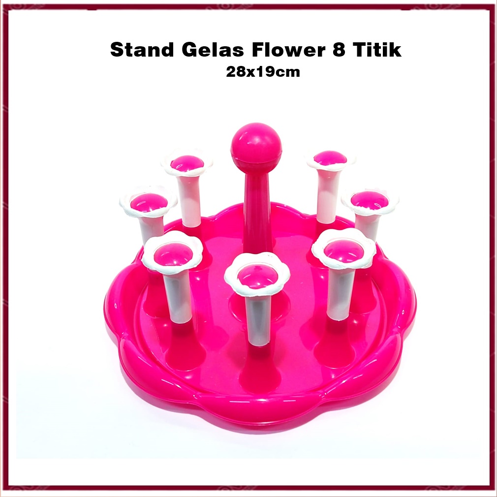 Stand Gelas Flower 8 Titik