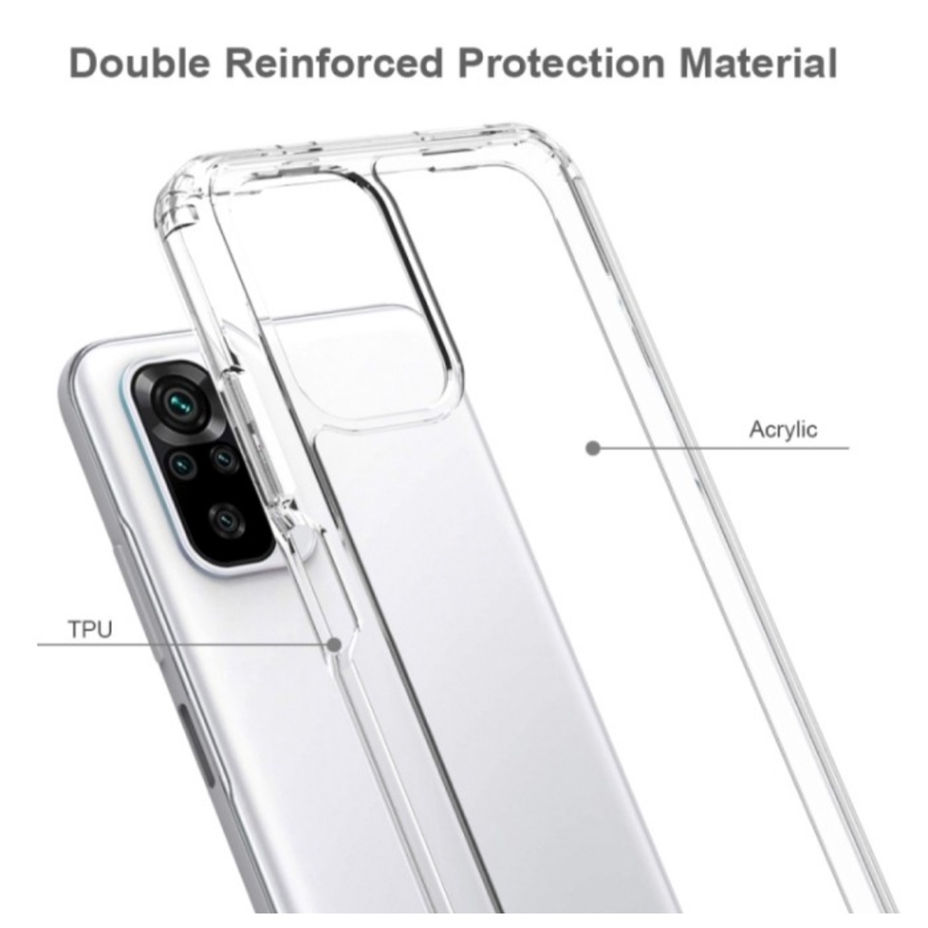 CLEAR CASE ACRYLIC Xiaomi Redmi note 10 PRO Note 9 pro Poco X3 pro Anti Impact Crack Bening