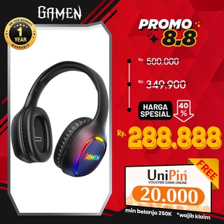 GAMEN Gaming Wireless Headphone Shadow 40 ms Low Latency Bluetooth With Mic Compatible For PS4, Xbox, PC, Phone, etc Original - Garansi 1 Tahun