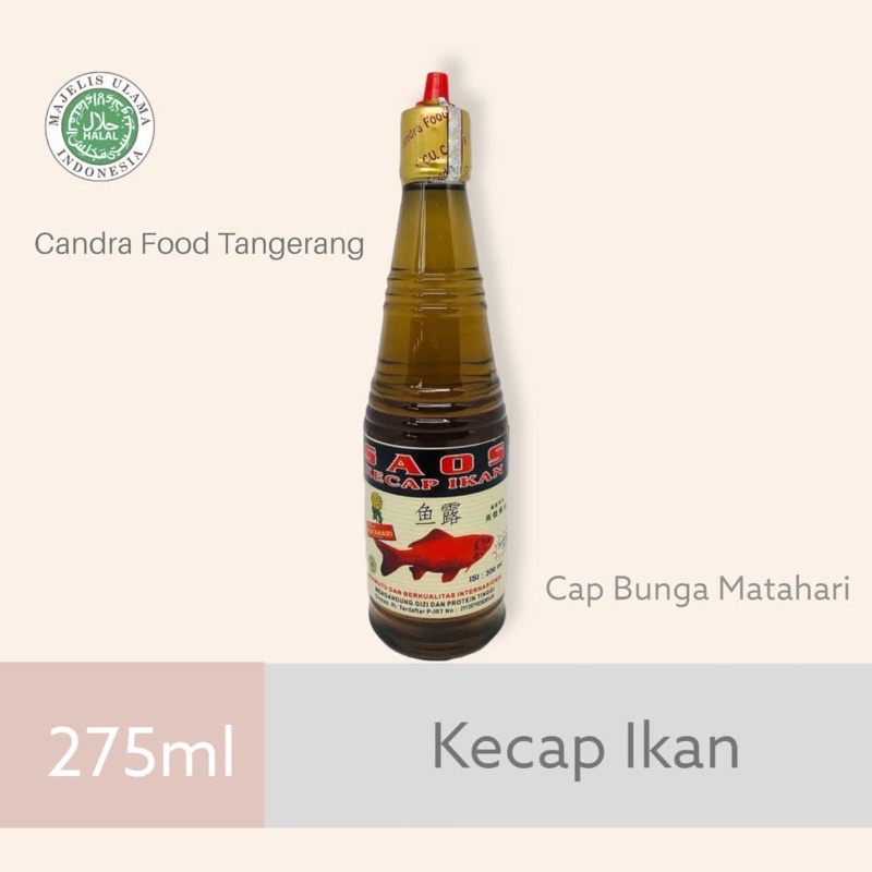 Saos Raja Rasa/Minyak Wijen/Kecap Ikan/ Saos TiramCap Matahari HALAL ukuran 275ML