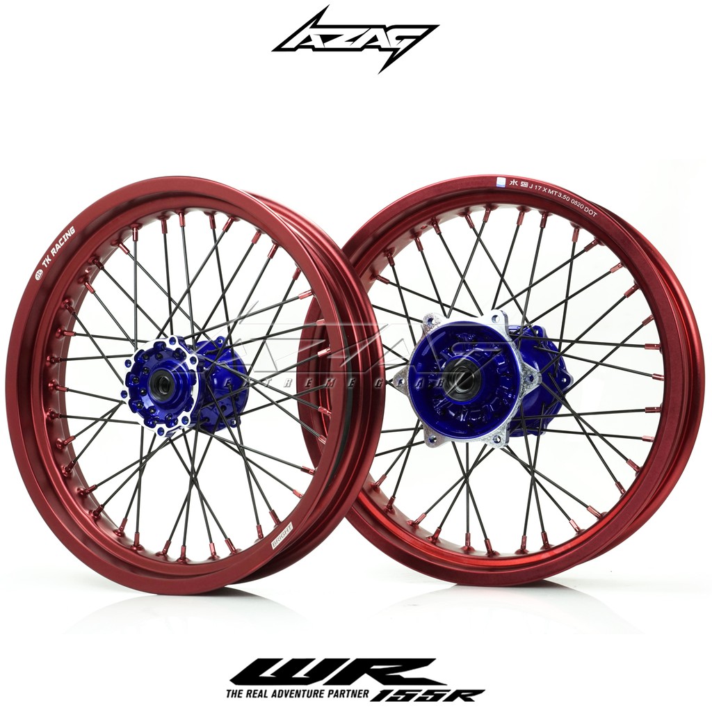 velg set yamaha wr 155 modif supermoto tk tromol original coating