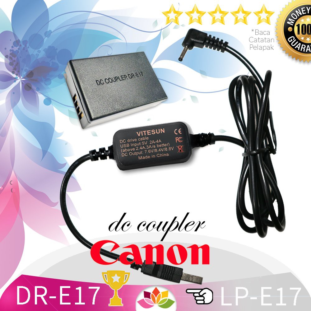 Powerlong Cm Lp E17 Adapter Kabel Dc Coupler Dummy Battery Canon Eos M3 M5 M6 Lebih Murah Dr Shopee Indonesia