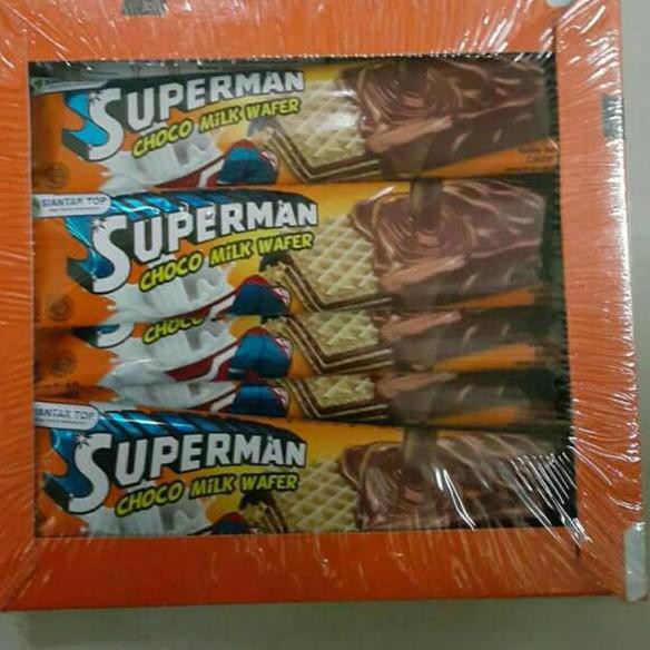 

GV6 Best seller Coklat wafer Supermen Choco Milk Wafer jajanan jadul enak Bangett L9 Ready￣