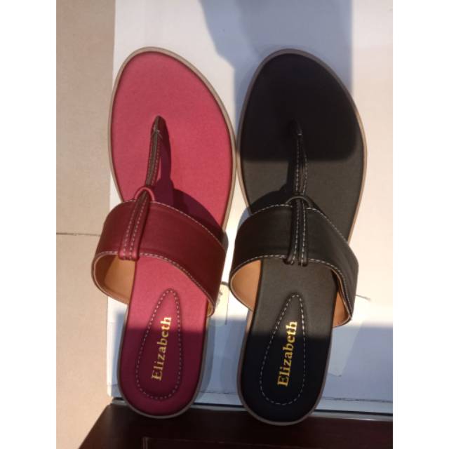 Sandal Elizabeth//sepatu Elizabeth//ready stok //merah maroon//hitam