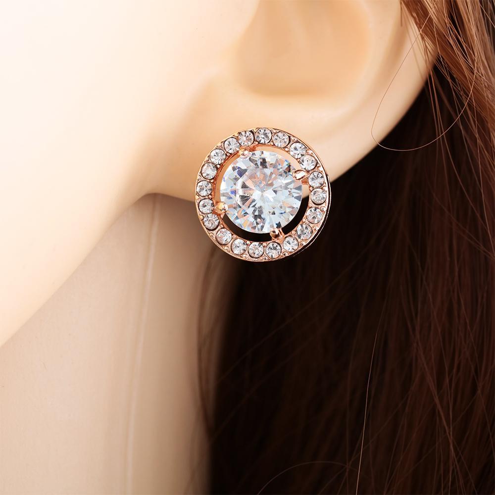 Suyo Anting Baru Pernikahan Pertunangan Hadiah Perhiasan Zirkon Mengkilap Berlian Putih