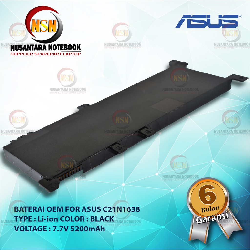 Baterai OEM for Asus Vivobook F442U X442 C21N1638 7.7V 5200mAh