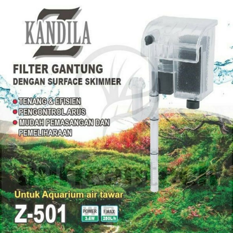 Kandila Z 501 Hang On Kandila 501 Filter gantung Aquarium Aquascape