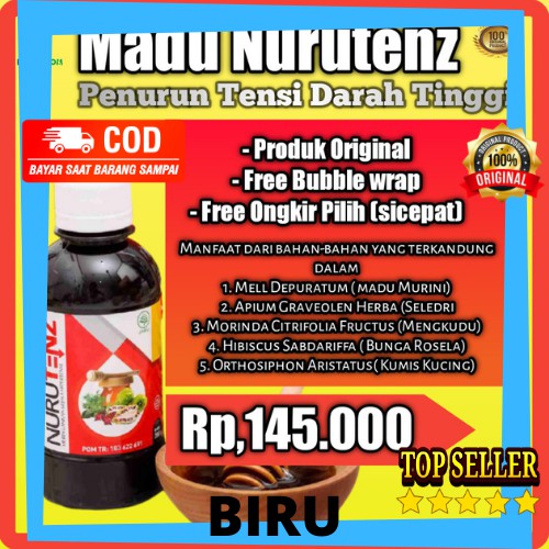 

[BISA COD] Madu Nurutenz Asli Obat Herbal Hipetensi Menormalkan Darah Tinggi PROMO BISA COD
