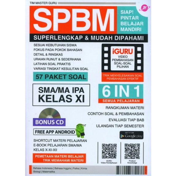 Buku SPBM Siap Pintar Belajar Mandiri SMA/MA IPA Kelas XI Tim Master Guru