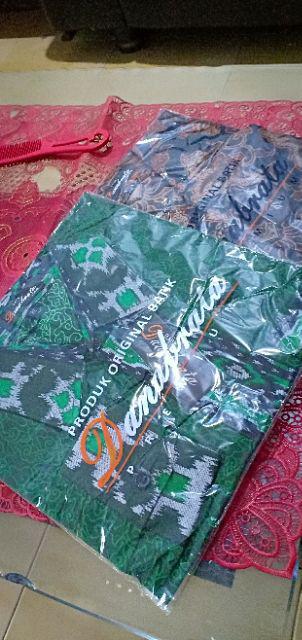 Kemeja Batik Pria Lengan Panjang Regular Size  M L Xl Xxl Danabrata Batik Motif Mega Hijau Kode 033