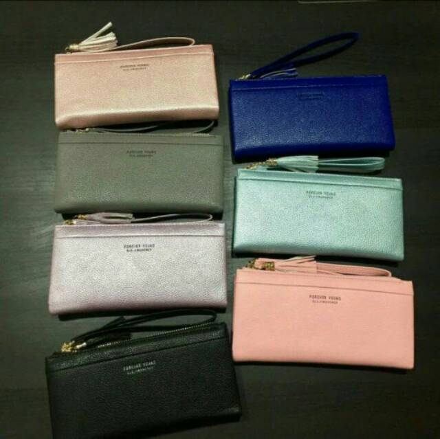 Dompet panjang wanita simple kece/bisa muat HP android/praktis/kado