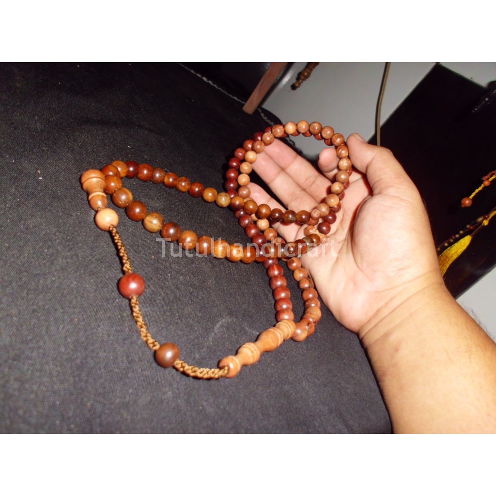 Tasbih Kombinasi 3 Tiga Kayu Stigi Kaokah dan Galih Nagasari 99+10 mm