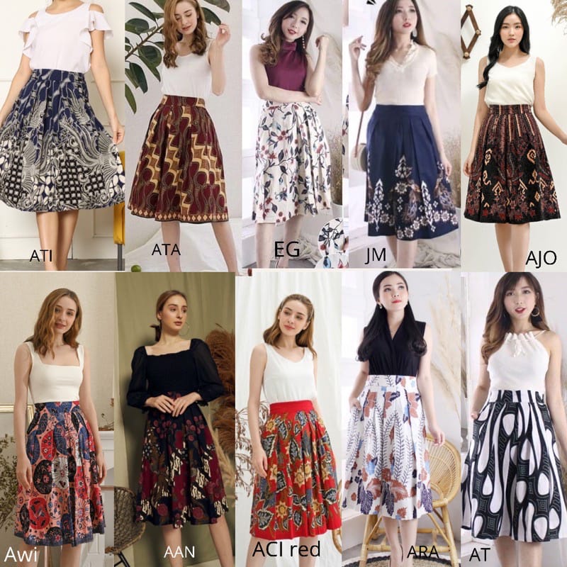 Rok Batik Wanita Kekinian Bahan Katun Halus