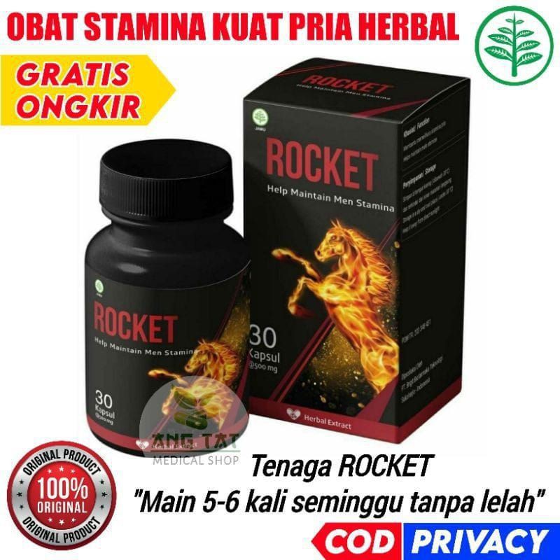( Terlaris ) ROCKET Obat Herbal Kuat Stamina Pria Tahan Lama Asli Original BPOM