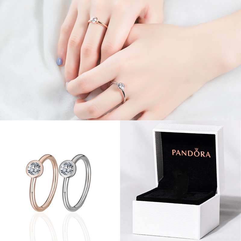 Cincin Sterling Silver 925 Dengan Cubic Zirconia Untuk Wanita