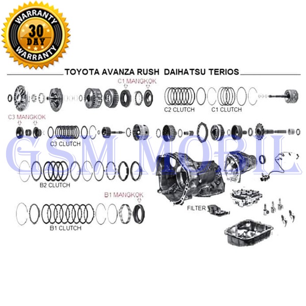 Packing Set Matic Avanza Rush Gran Max Terios 4AT 04351-B0010 10006788