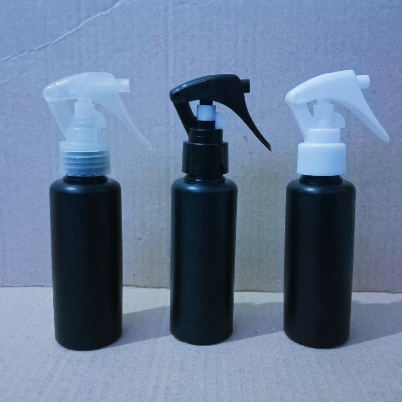 Botol Spray 100 ML HDPE Hitam / Botol HDPE 100ml Hitam Spray Triger