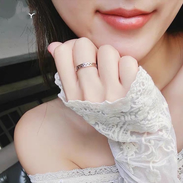 [ model baru ] Cincin Titanium Mini Korea Wanita fashion CK050 unik motif love hati kecil hadiah