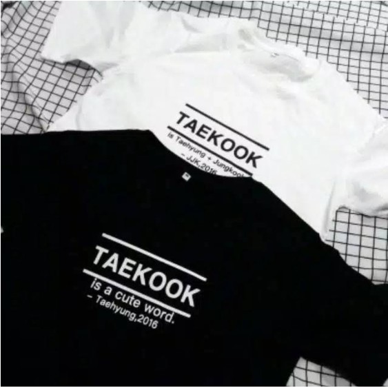 KAOS DISTRO CUSTOM COTTON COMBED 30'S TAEKOK TULISAN DEPAN KOREA KPOP