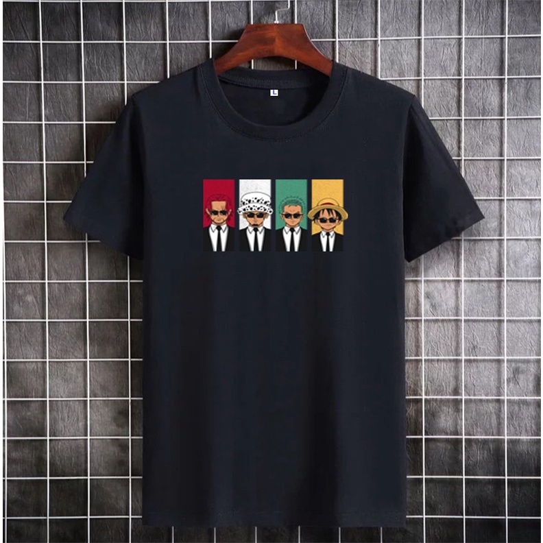 Kaos Distro Pria Motif Hitam Putih