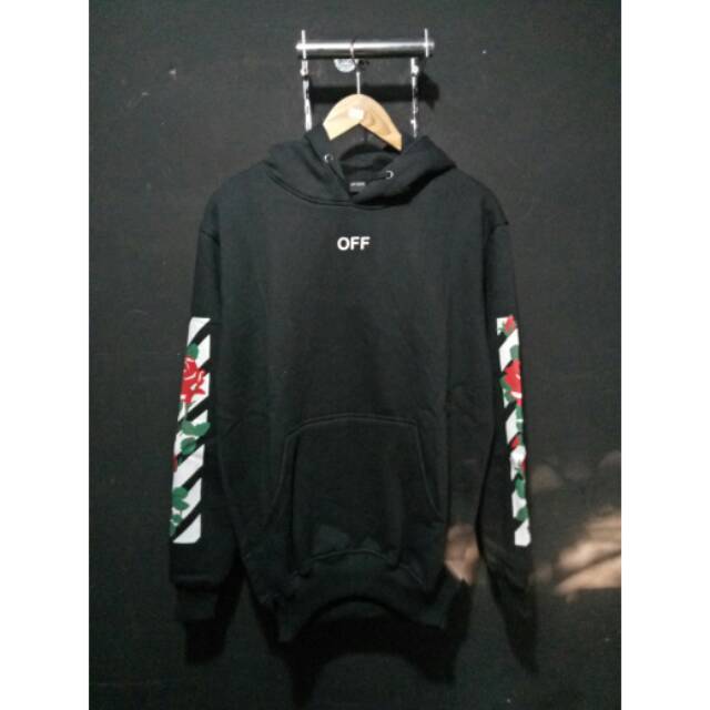hoodie off white flower roses