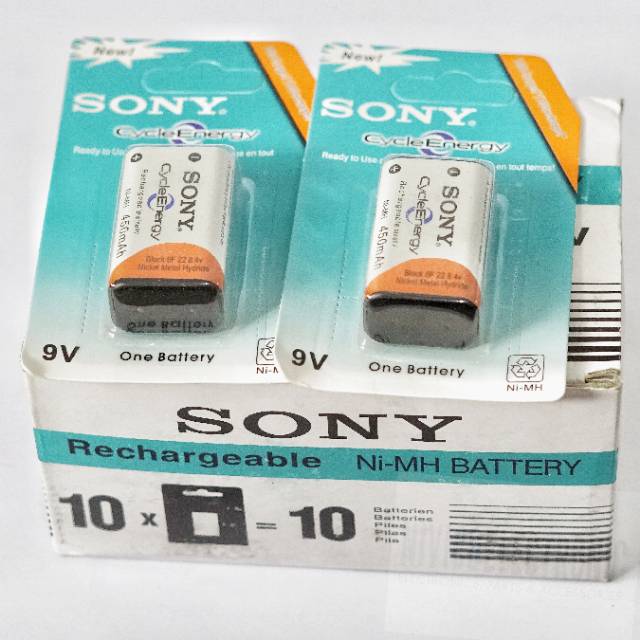 Baterai kotak Sony 9v charge