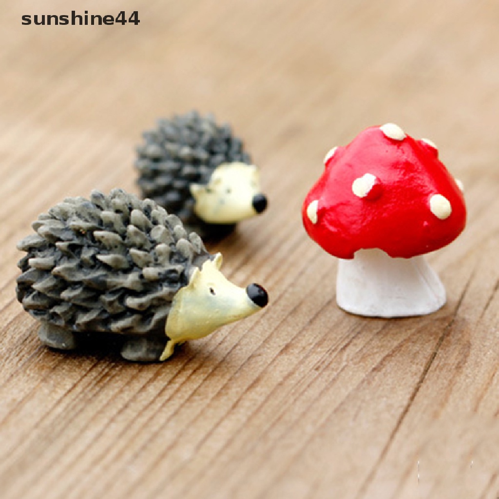 Sunshine 3Pcs Miniatur Landak Untuk Dekorasi Rumah Boneka