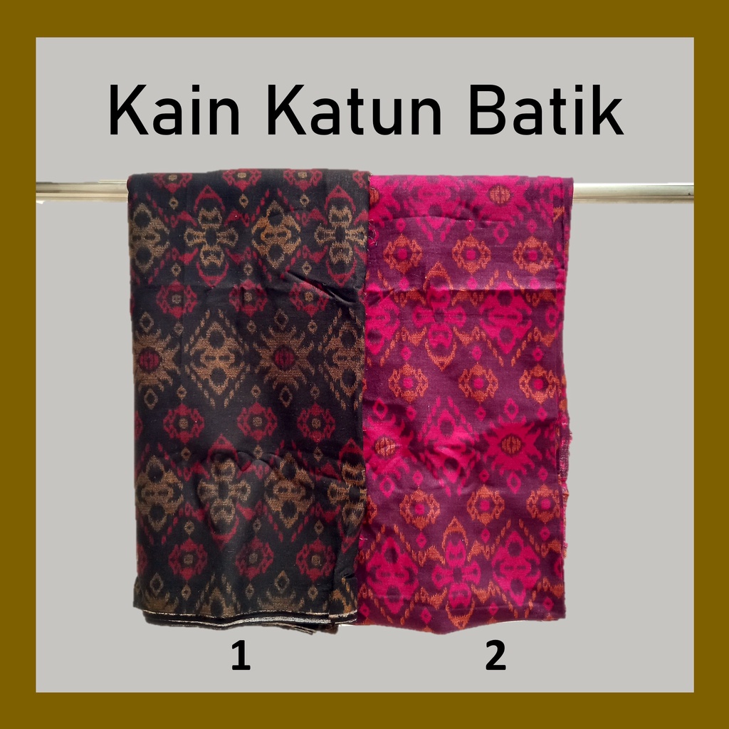 Kain Batik Katun premium hitam magenta