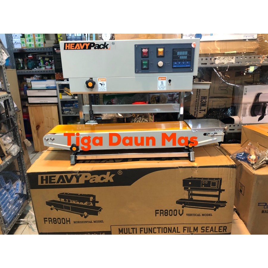 Continous Band Sealer FR 800 PV Mesin segel plastik FR800PV Vertikal HEAVYPACK
