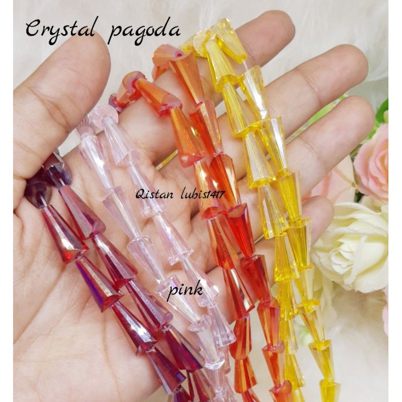 crystal pagoda warna cerah/spesial 10mm