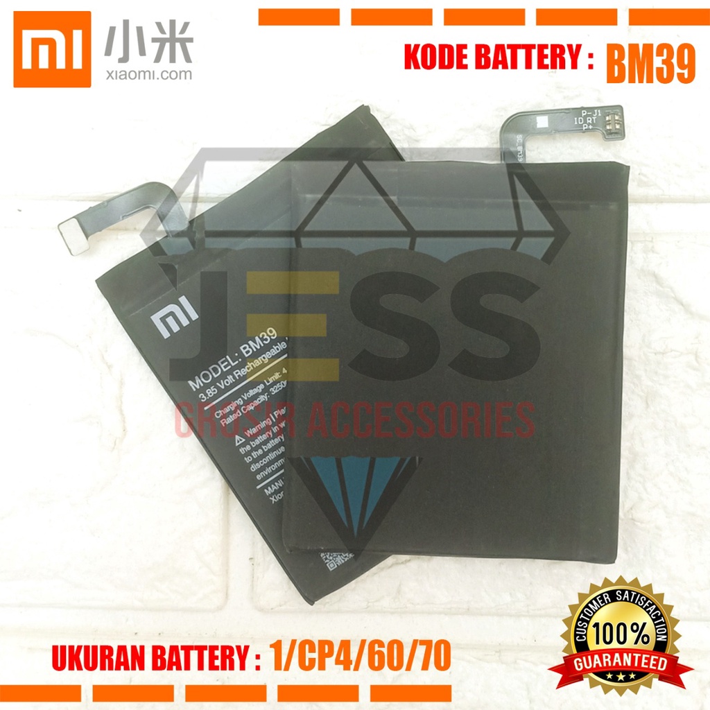 Baterai Battery Original Xiaomi BM-39 BM39 For type HP Mi 6 - Mi6 - MCE16