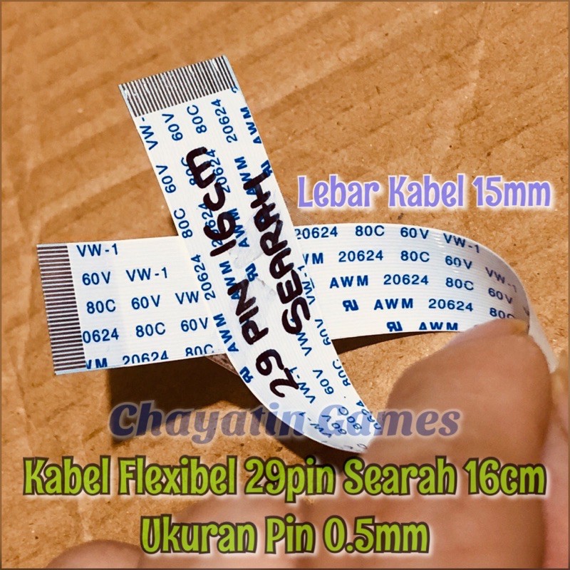 Kabel Flexibel 29 Pin Halus Searah Panjang 16cm - Ukuran Pin 0.5mm