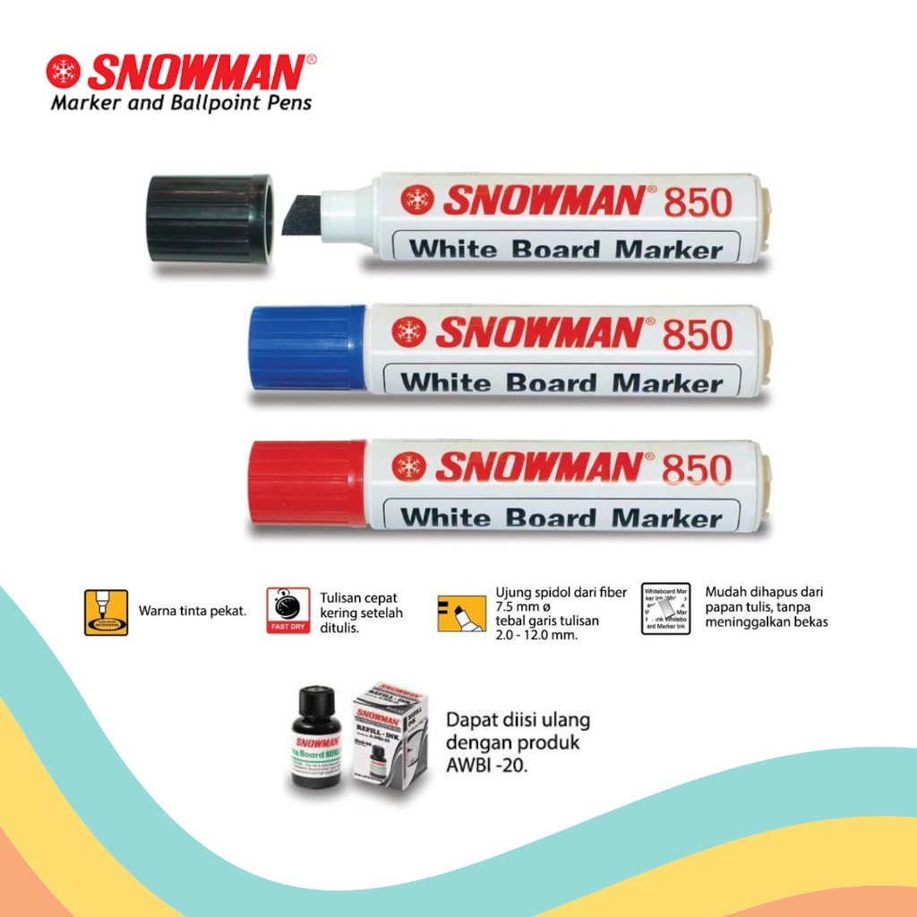 

SPIDOL WHITEBOARD SNOWMAN JUMBO ABG-850 (1 PCS)