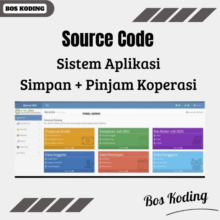 Source Code Sistem Informasi Aplikasi Simpan Pinjam Koperasi Berbasi Website