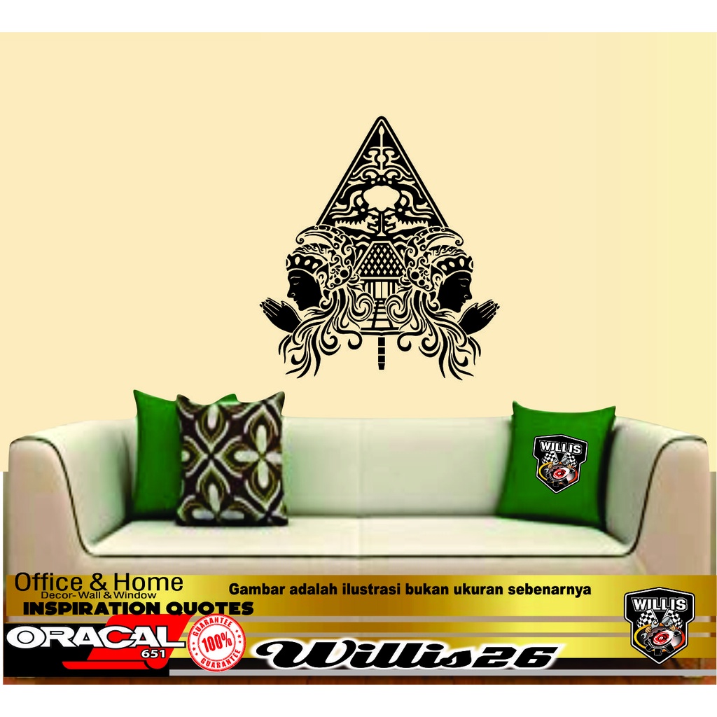 Wall Cutting stiker Gunungan Wayang srikandi