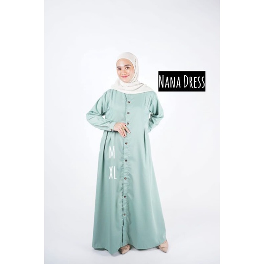 Gamis simple Toyobo/ gamis wanita polos/ gamis toyobo/Nana Dress