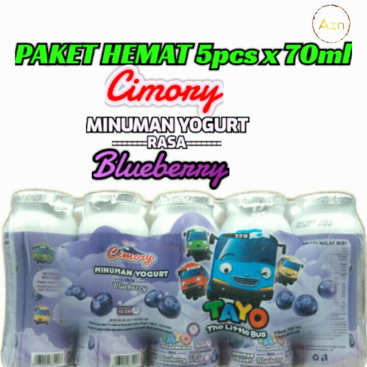 

Paket hemat cimory minuman yogurt rasa blueberry 5pcs x 70ml