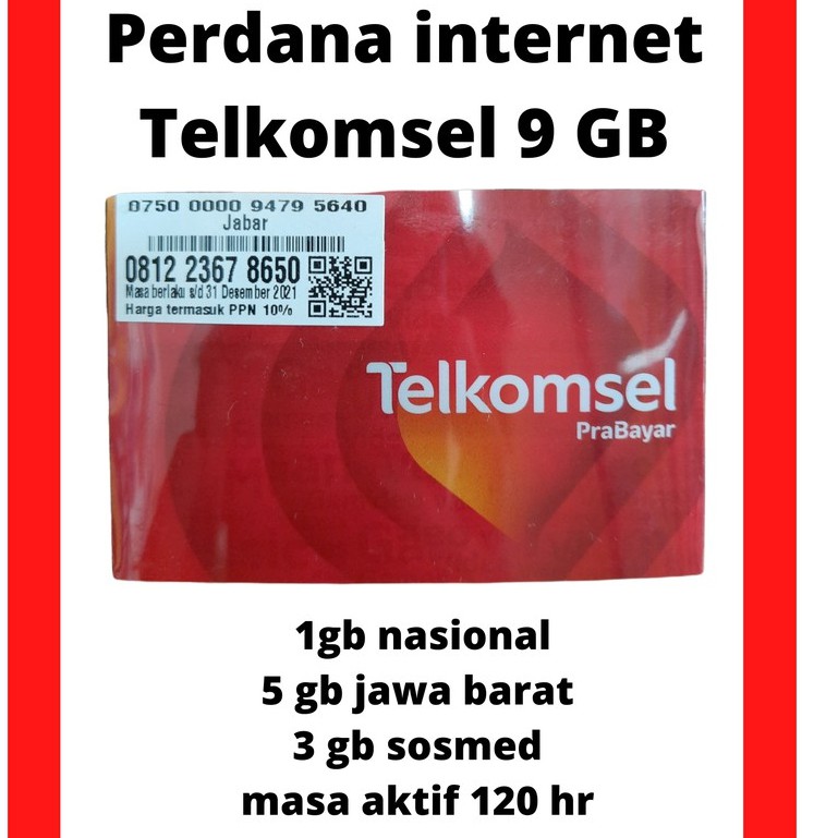 Kartu Perdana Kuota Internet Telkomsel SP 9 gb