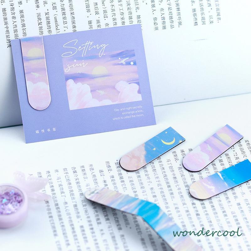 Lukisan Minyak Kreatif Souvenir Hadiah Magnetik Bookmark Siswa-Won