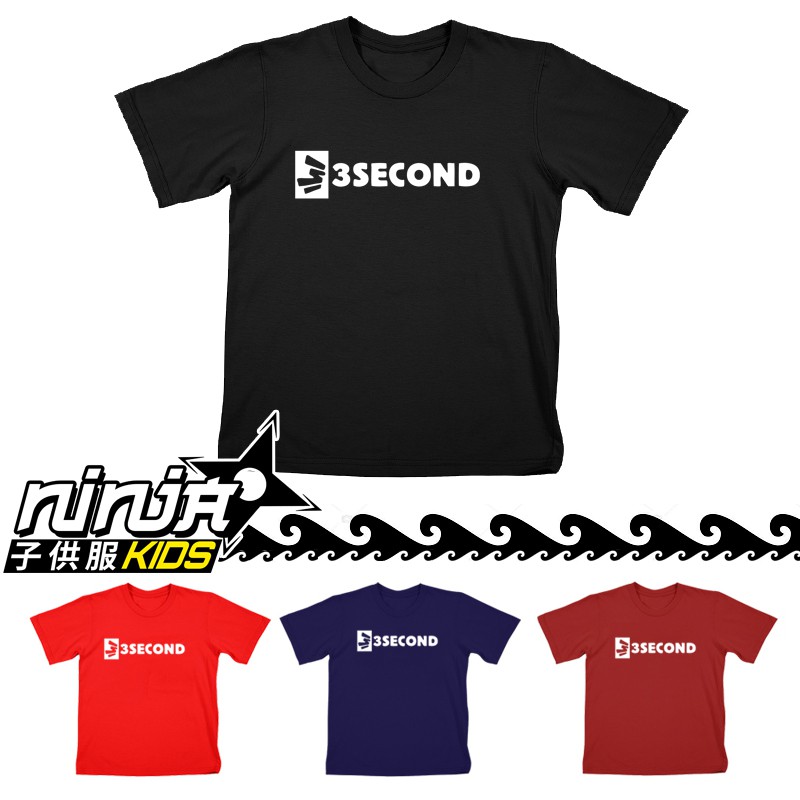 BAJU KAOS ANAK 3SECOND LOGO LAKI LAKI DAN PEREMPUAN TANGGUNG