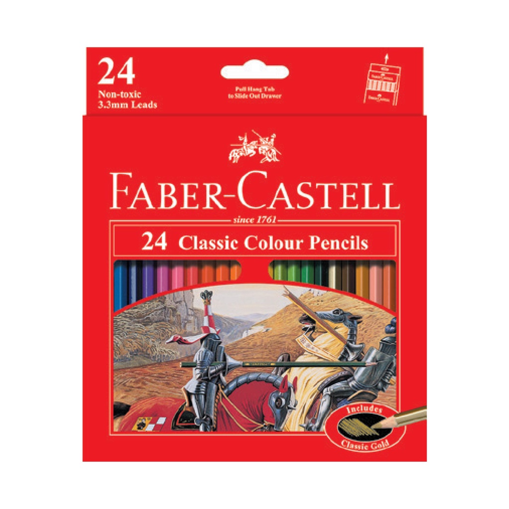 Faber-Castell Pensil Warna set 24 &amp; Buku Gambar A4 Free Activity Book