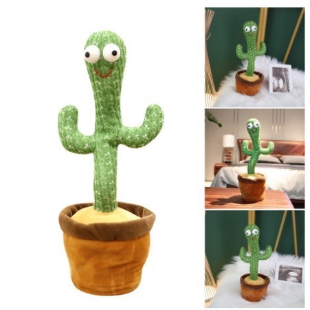 Cactus Dancing Doll Talking Toy Mainan Kaktus Goyang Menari Bicara Joged