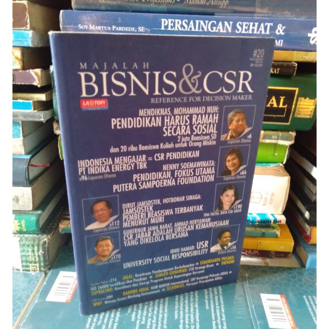 

ORIGINAL BUKU MAJALAH BISNIS DAN CSR REFERENCE FOR DECISISON MAKER GEBYAR SOCIAL RESPONSIBILITY