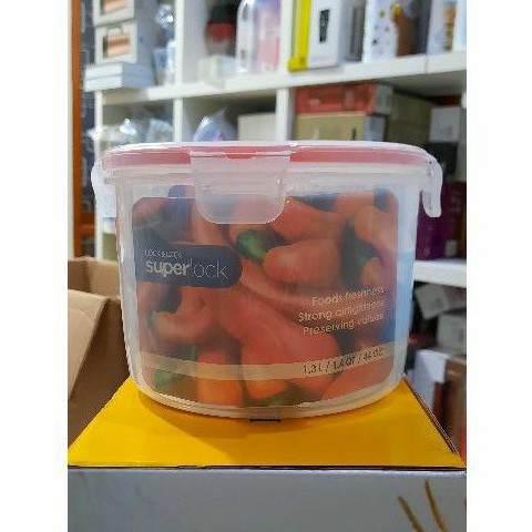 Lock n Lock Round Food Container 1.3L Superlock SLP321 / Toples Lock n Lock murah