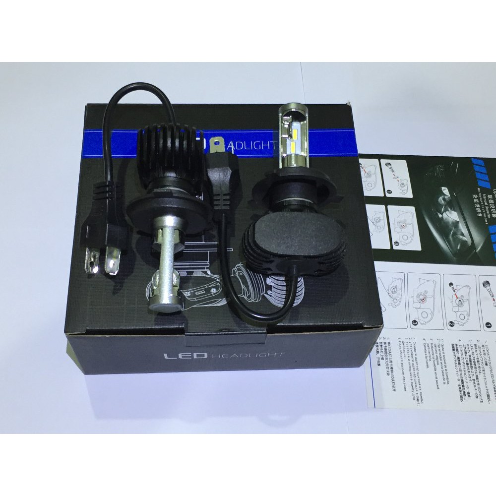 LED H4 Hi Lo 50Watt 8000 Lumen Y19 Korea Chip Putih 6000K