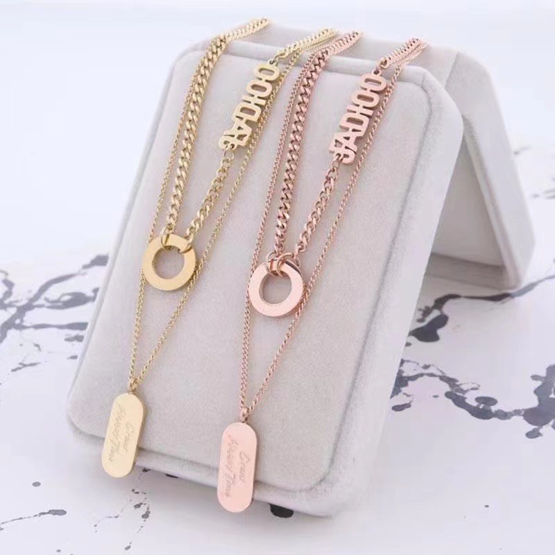 COD! kalung titanium JDOR waniita 2layer import anti karat