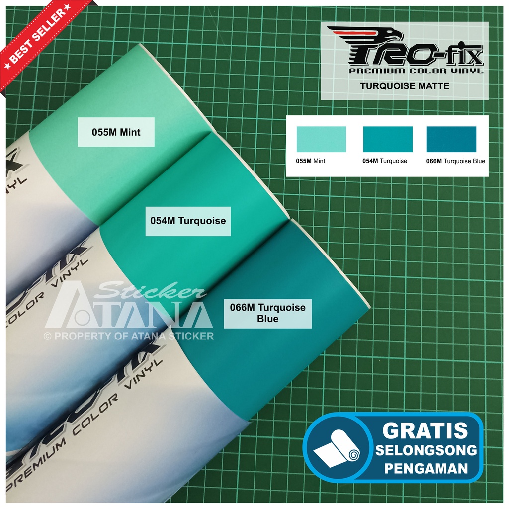 Skotlet Tosca Doff Scotlet Turquoise Dop Stiker Mint Turkish Hijau Matte Profix Sticker Meteran Decal Roll Scotlite Body Sepeda Motor Matic Scotlight Mobil Tiang Dekorasi Kaca Aquarium PCX NMAX Beat Vario Aerox Vespa Mio Scoopy Lexi ADV Genio