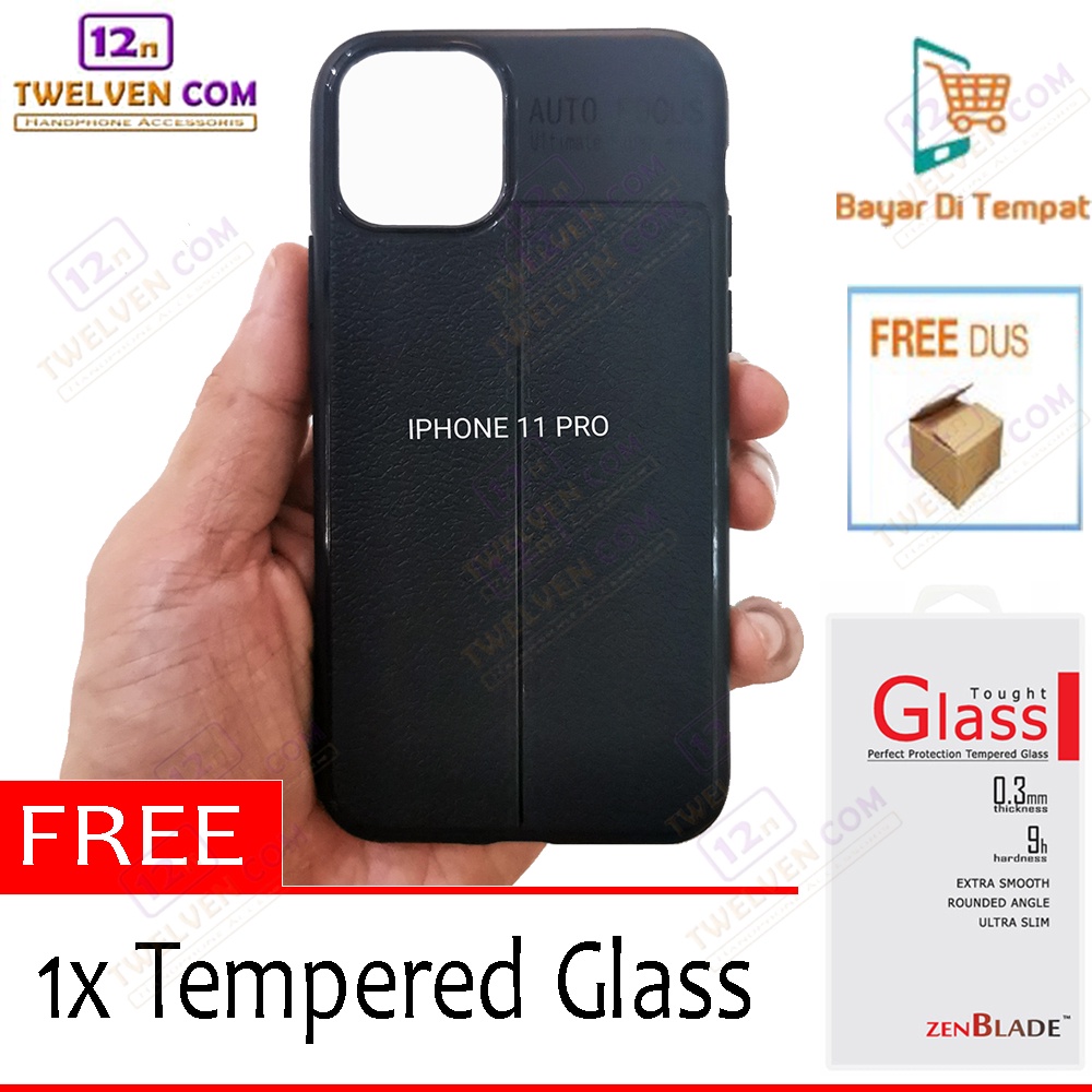 [FLASH SALE] Case Auto Focus Softcase iPhone 11 Pro - Free Tempered Glass